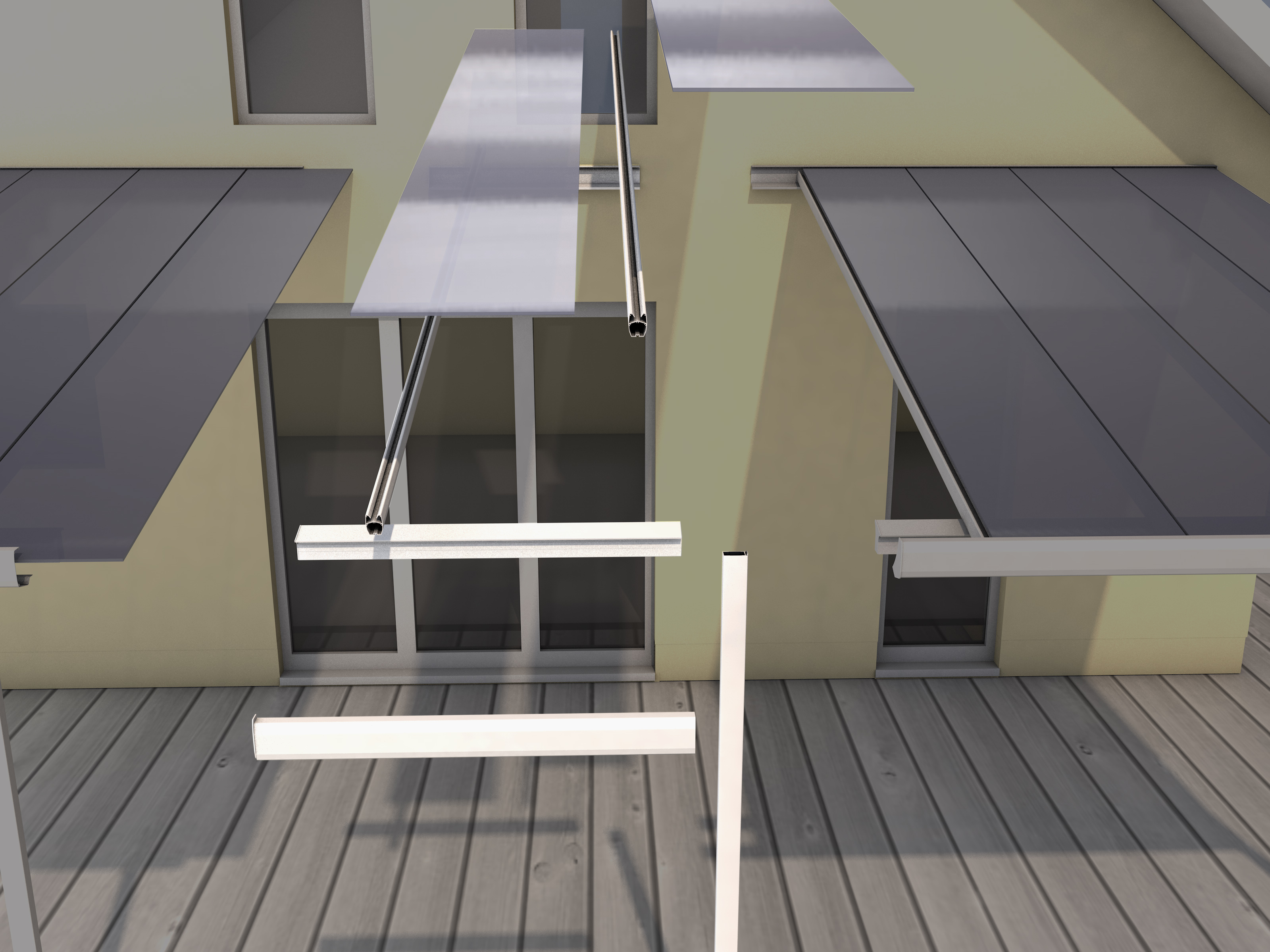 Gutta Terrassenüberdachung Standard Erweiterungsmodul